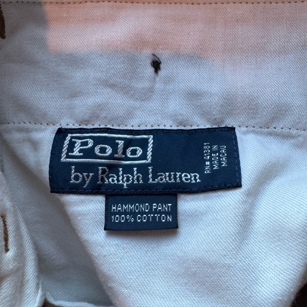 Polo by Ralph Lauren Khaki Pants. Hammond pant. 34 x 34.